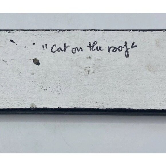 Collage Art Cat On The Roof Handmade Jazz Player Musician Wood Trombone Colorful - Picture 14 of 16